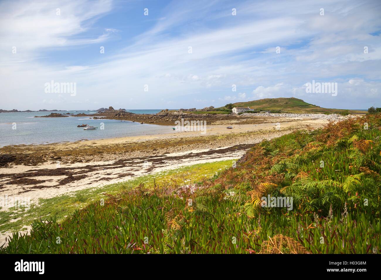 Great Porth, Bryher, Isles of Scilly, England Stock Photo