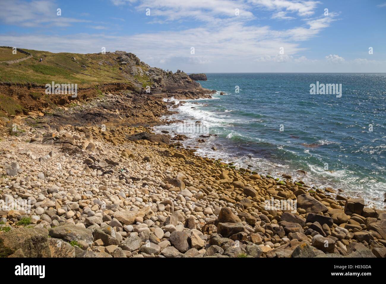 Looking towards Peninnis Head, St Mary's, Isles of Scilly, England Stock Photo