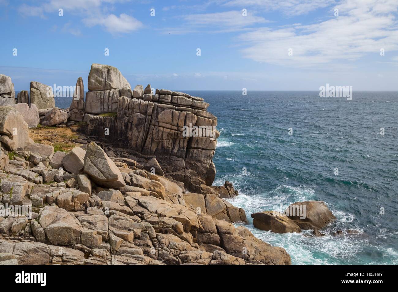 Unusual rock formations, Peninnis Head, St Mary's, Isles of Scilly, England. Stock Photo