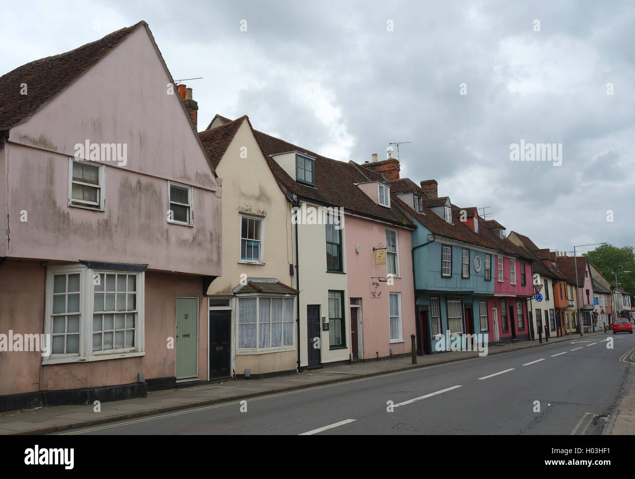 Row of traditional houses in Colchester, Essex Stock Photo Alamy