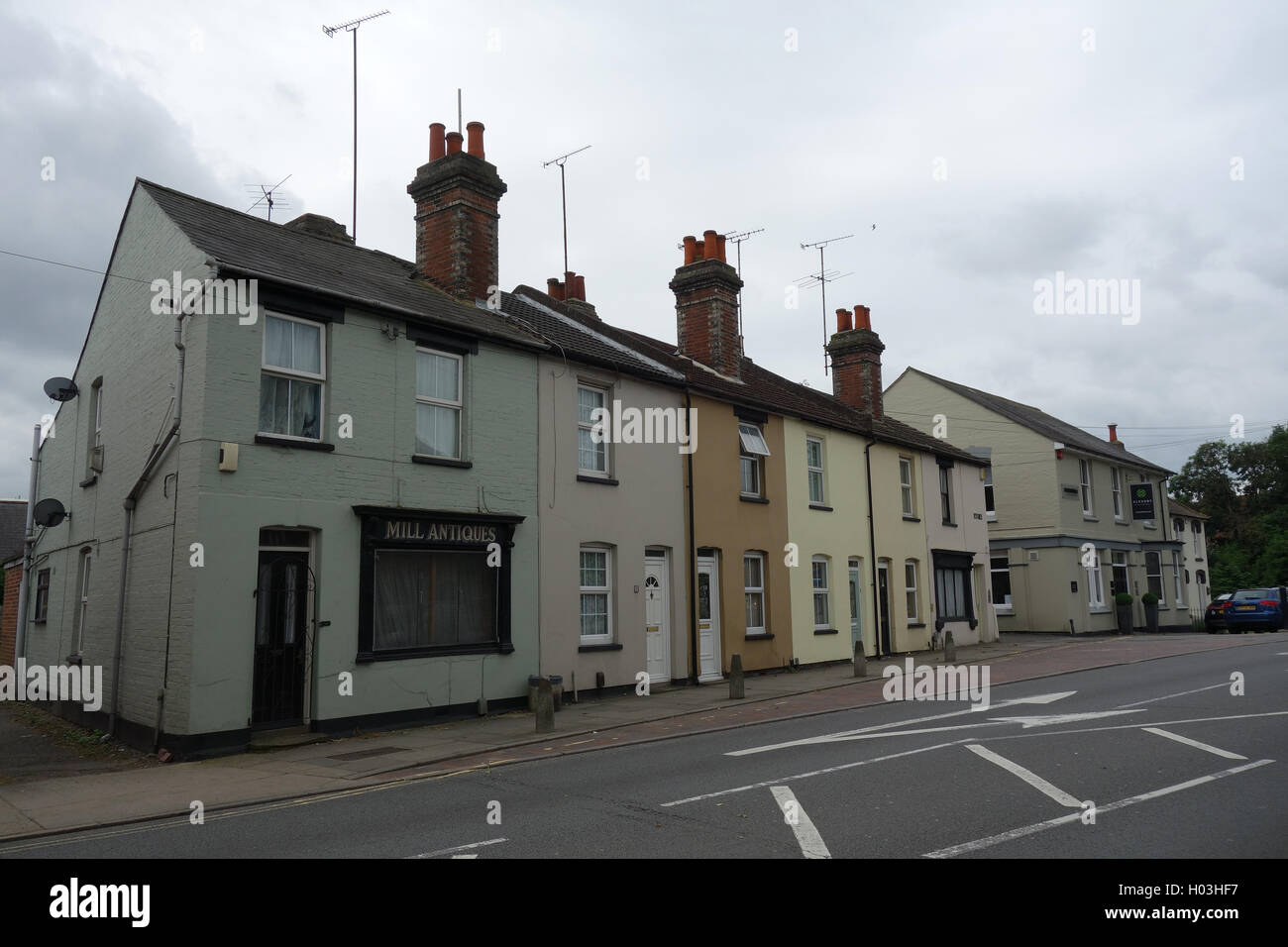 Row of traditional houses in Colchester, Essex Stock Photo Alamy
