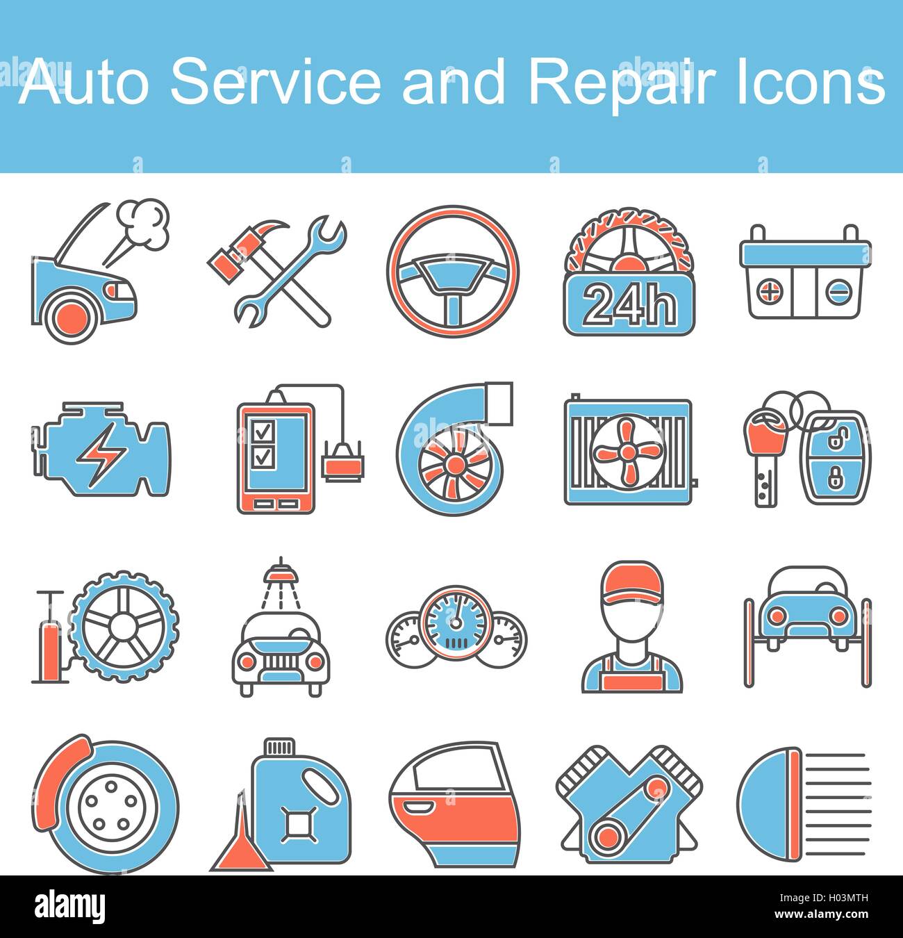 Car repair icons. Vector illustration Stock Vector Image & Art - Alamy