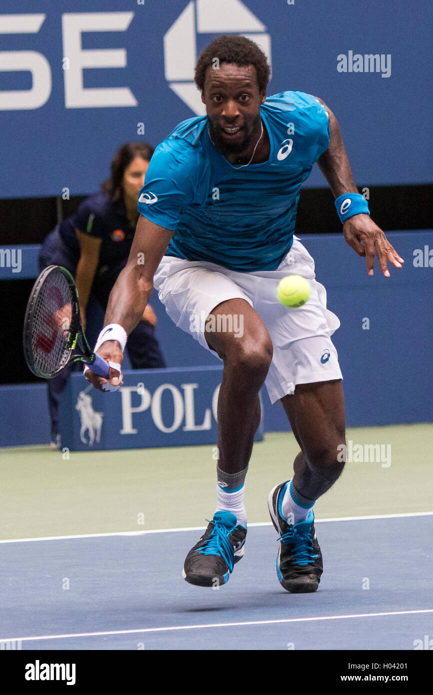 Gael Monfils (FRA) competing in the 2016 US Open Men's Semi-Final Stock Photo