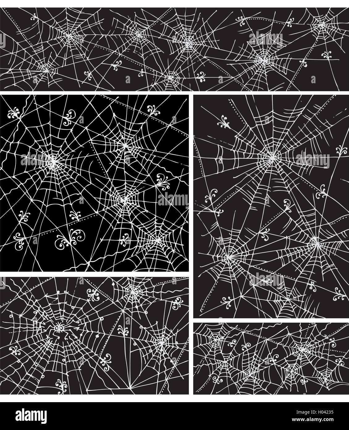 Web background pattern set 4. Eau-forte black-and-white decorative ...