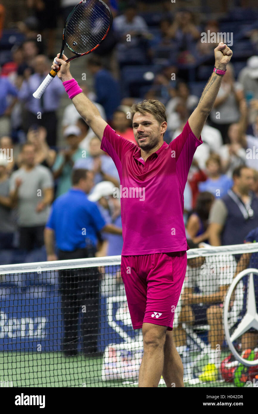 Stan Wawrinka (SUI) competing in the 2016 US Open Men's SemiFinal