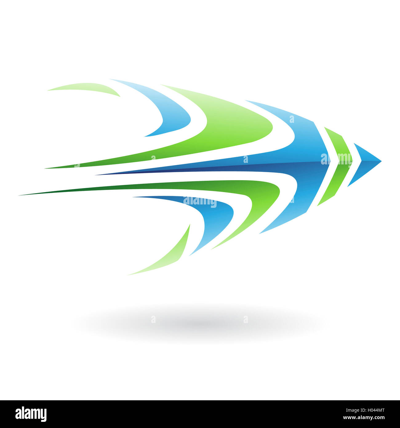 Flying Dynamic Abstract Icon isolated on a white background Stock Photo ...