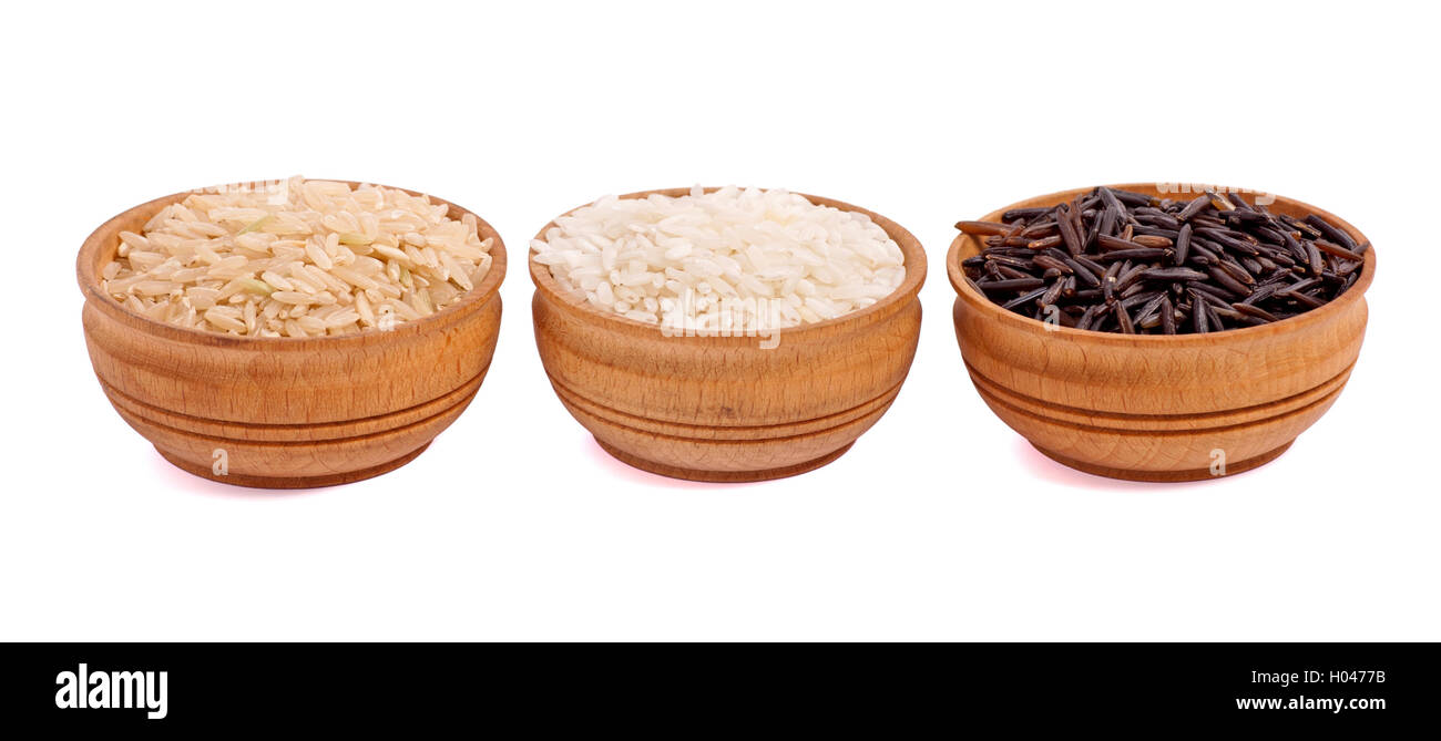 Three bowl of rice Stock Photo Alamy