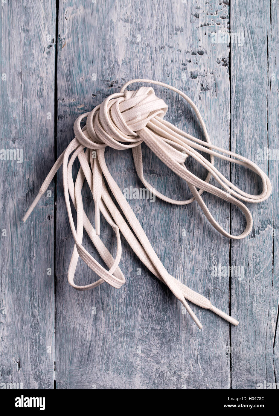 White shoelace Stock Photo