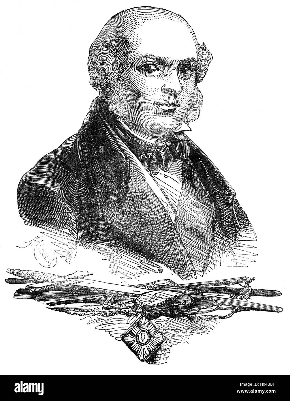 James Bruce, 8th Earl of Elgin (1811 – 1863) was a British colonial administrator and diplomat.  In 1857, he was appointed High Commissioner and Plenipotentiary to assist in the process of opening up China and Japan to Western trade. In 1860, during the Second Opium War in China, he ordered the destruction of the Old Summer Palace in Beijing in retaliation for the torture and execution of almost twenty European and Indian prisoners. Stock Photo