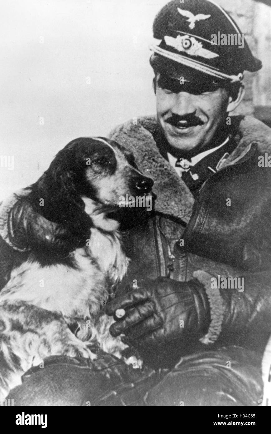 ADOLF GALLAND (1912-1996) German Luftwaffe general about 1943 Stock Photo
