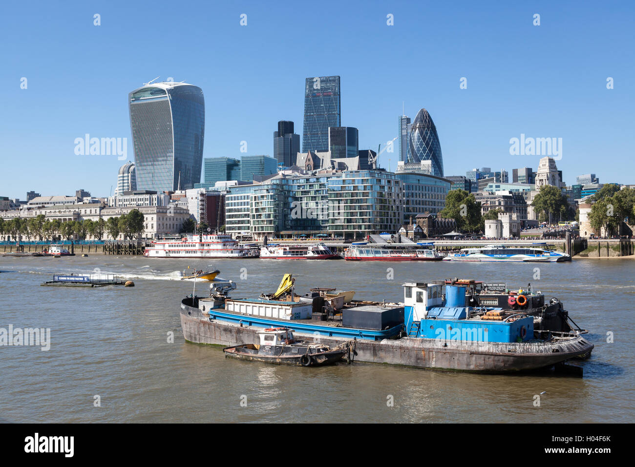 View of the City of London Skyline, London, England Stock Photo
