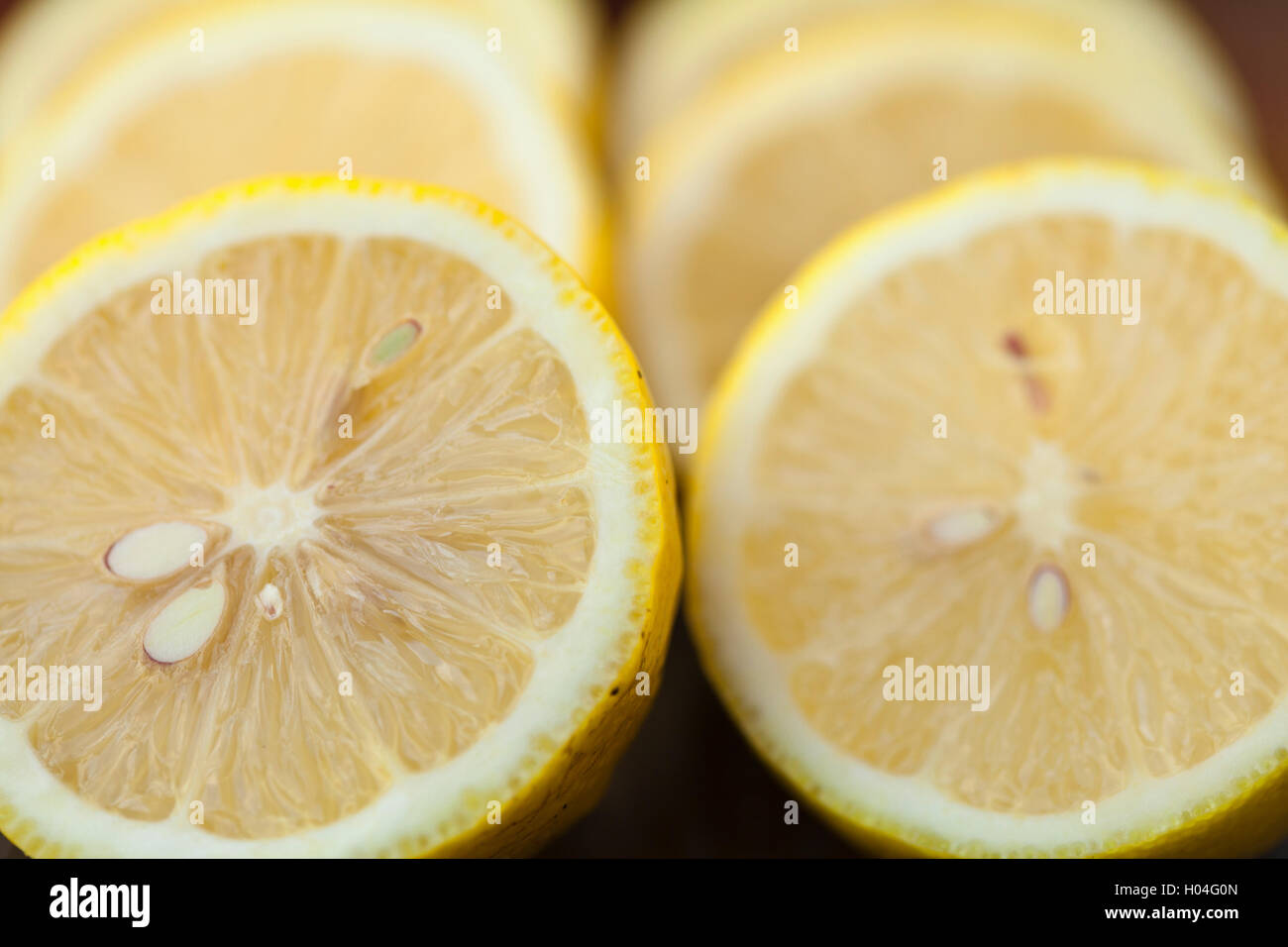Group of fresh citrus fruits, lemons on a table Stock Photo Alamy