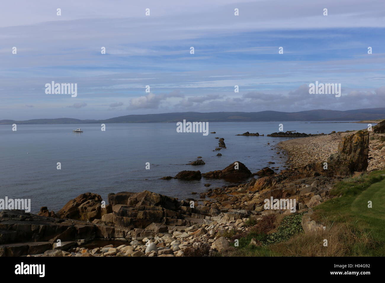 Beach Drumadoon Bay near Blackwaterfoot Isle of Arran Scotland  September 2016 Stock Photo