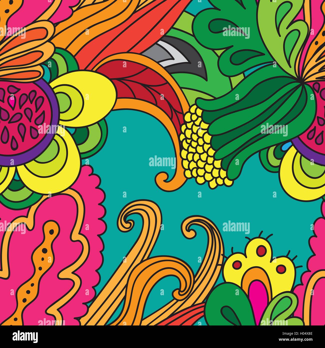 Seamless Vector floral pattern Stock Vector Image & Art - Alamy