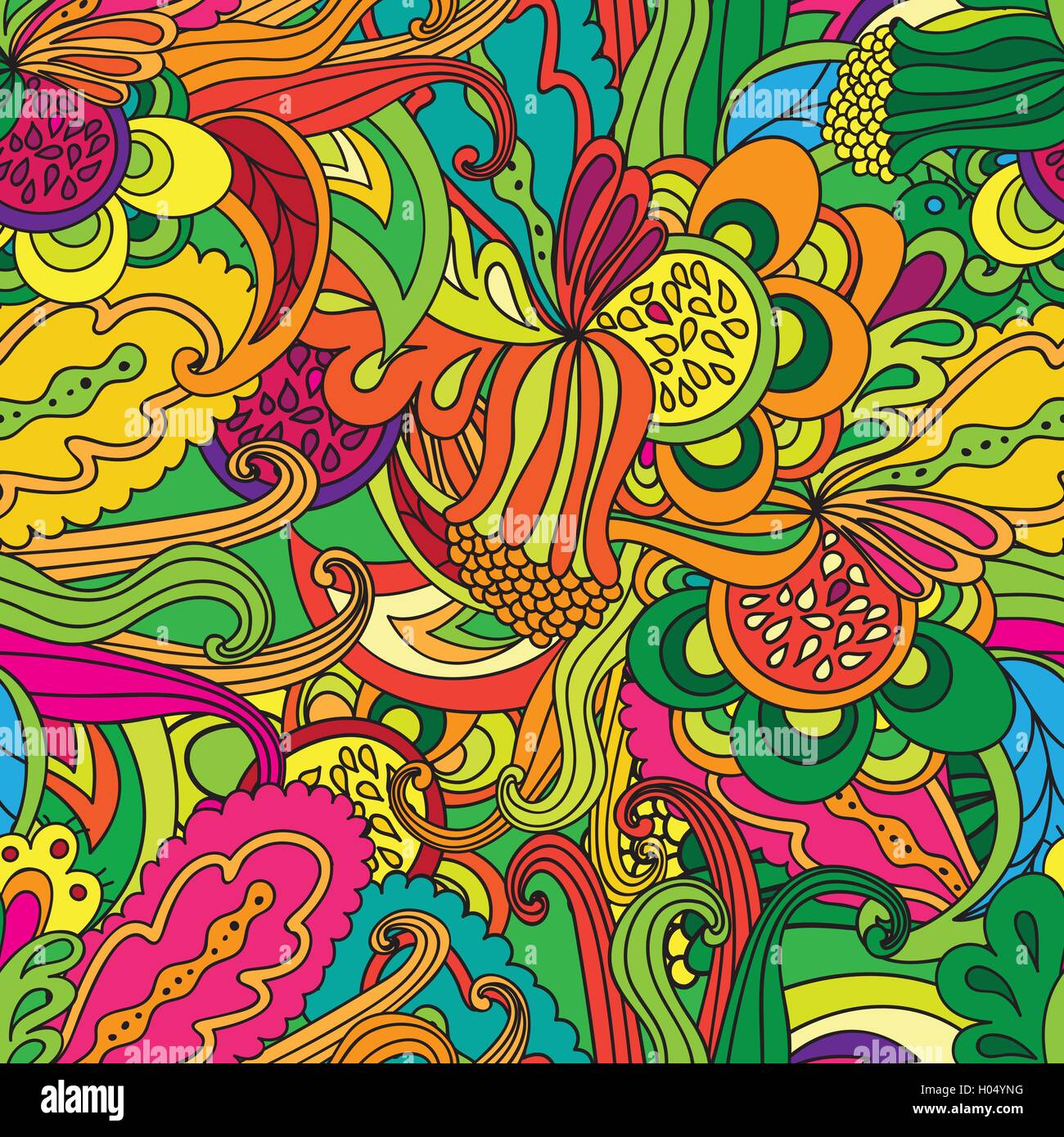 Seamless Vector floral pattern Stock Vector Image & Art - Alamy