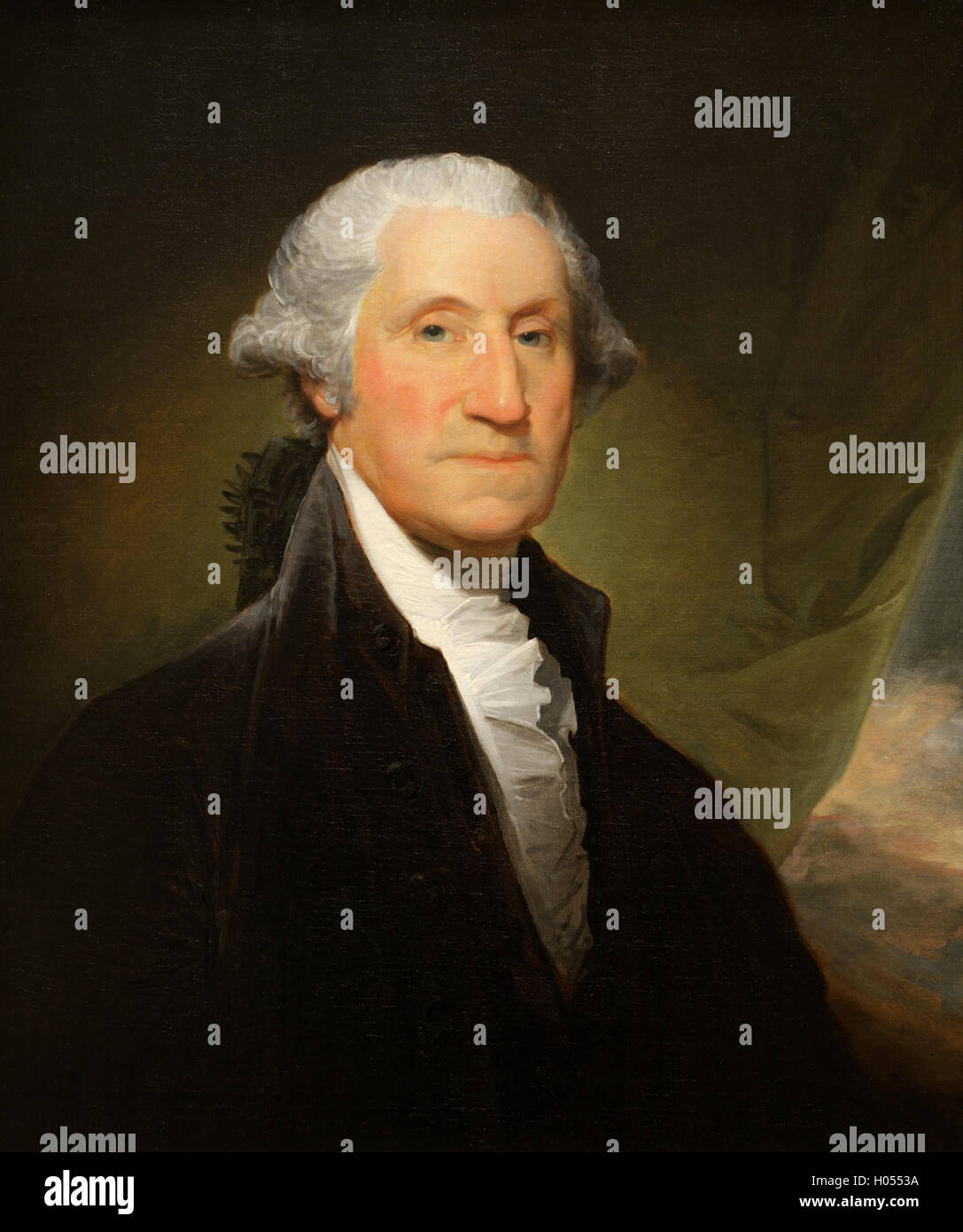 George Washington, portrait, by Gilbert Stuart, 1795 Stock Photo