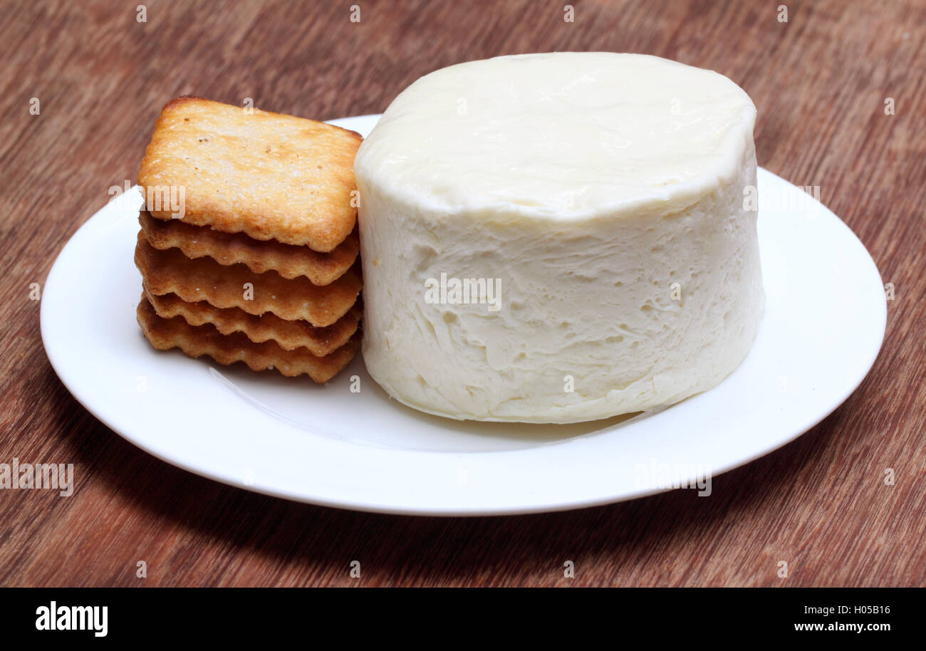 Mozzarella cheese with cookies Stock Photo - Alamy