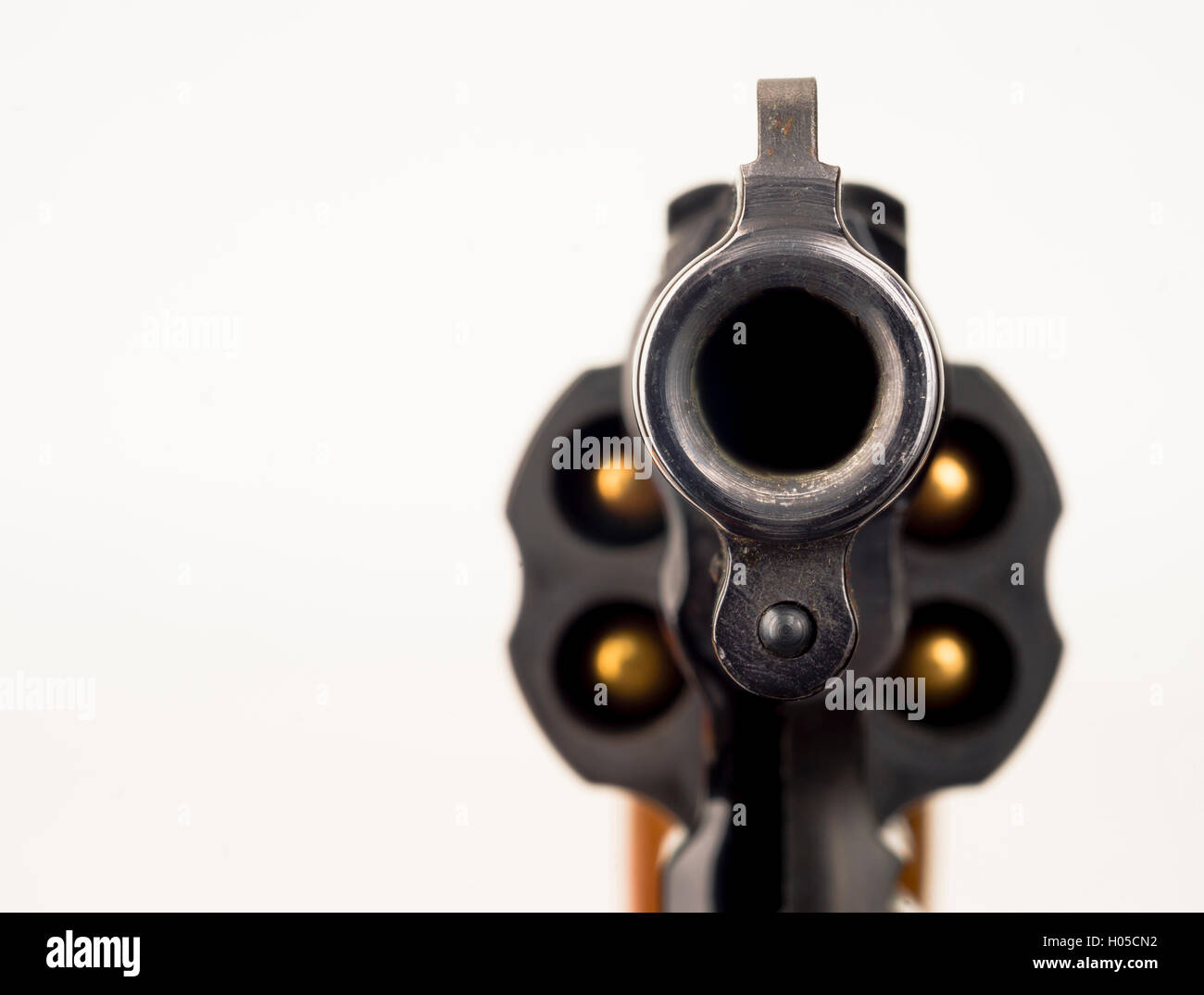 38 Snub Nose Revolver Weapon Gun Pointed at Viewer Stock Photo - Alamy