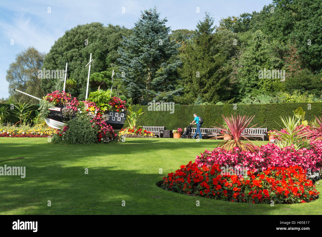Pollok Country Park gardens in summer - Glasgow's largest park Stock Photo