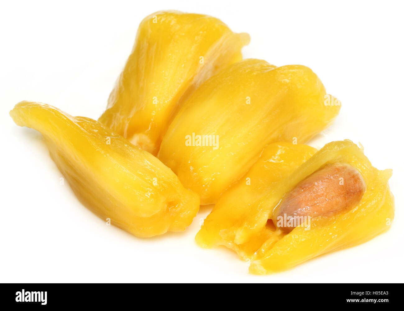 Juicy jackfruit flesh Stock Photo