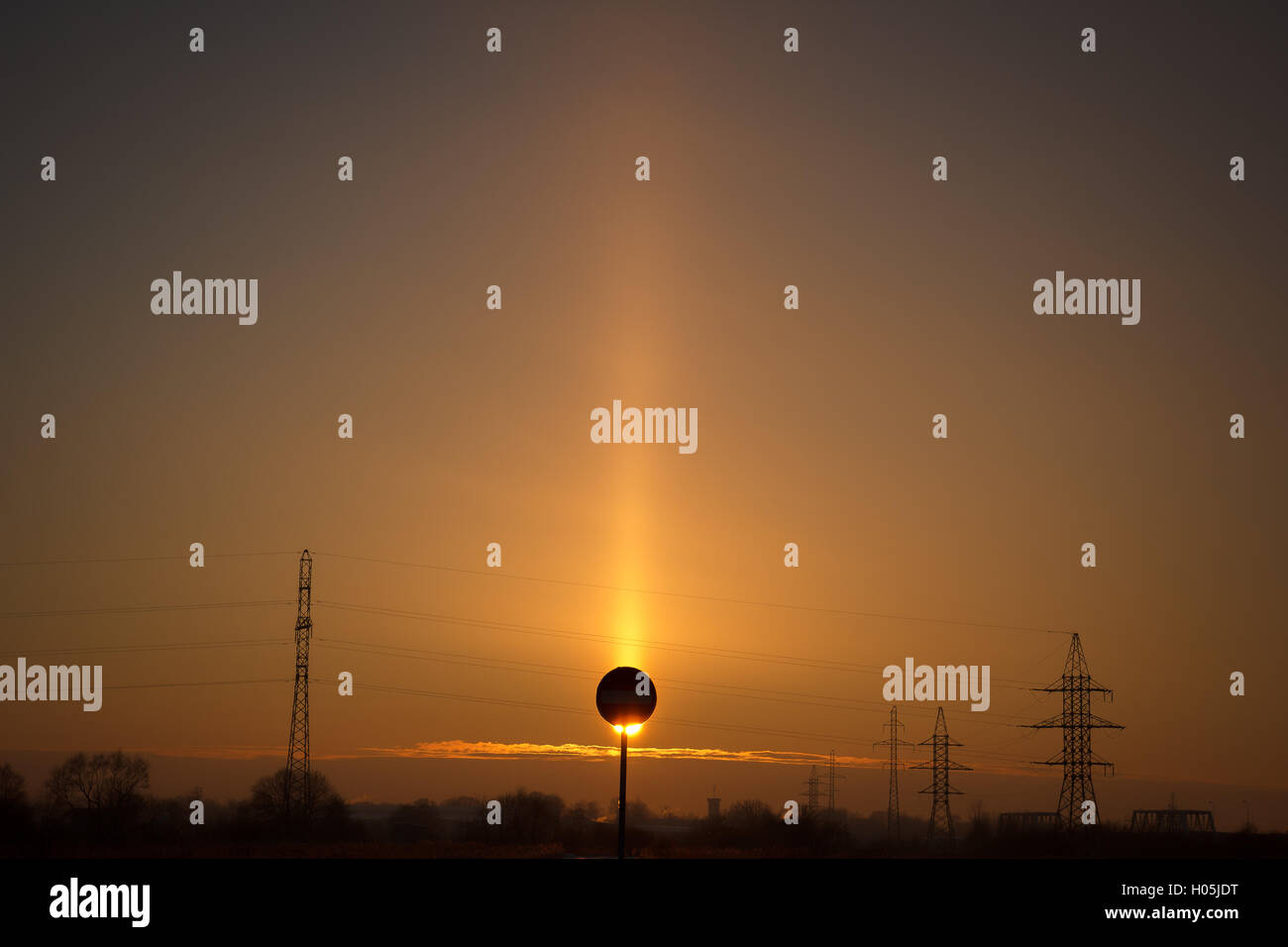 Evening solar eclipse Stock Photo Alamy