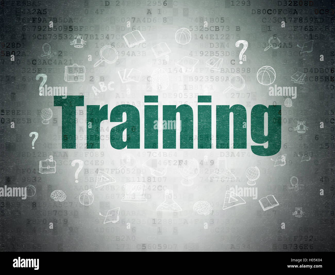 Education concept: Training on Digital Data Paper background Stock ...