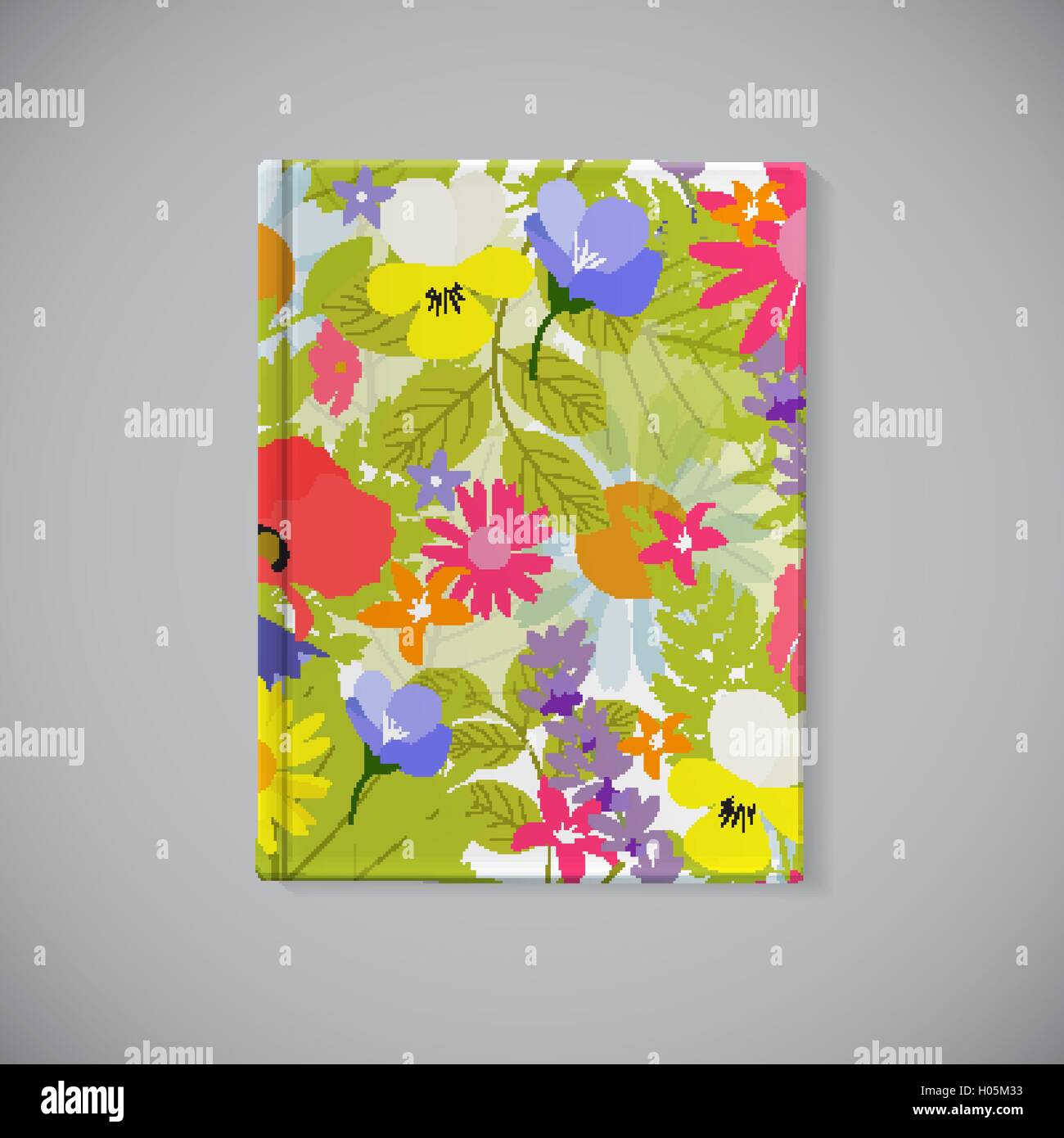 Book Cover. Abstract Natural Spring Pattern with Flowers and Lea Stock ...