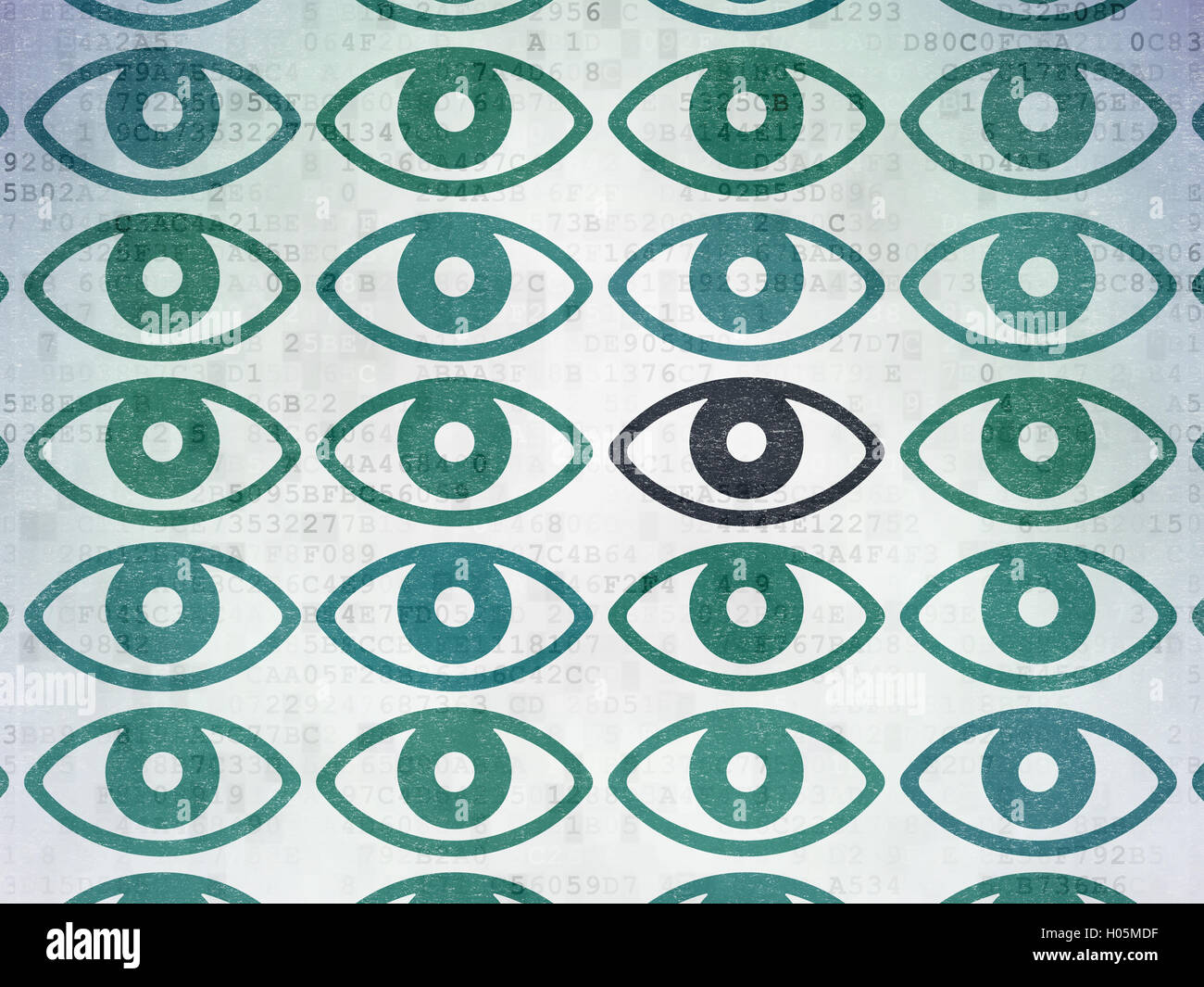 Privacy concept: eye icon on Digital Data Paper background Stock Photo ...
