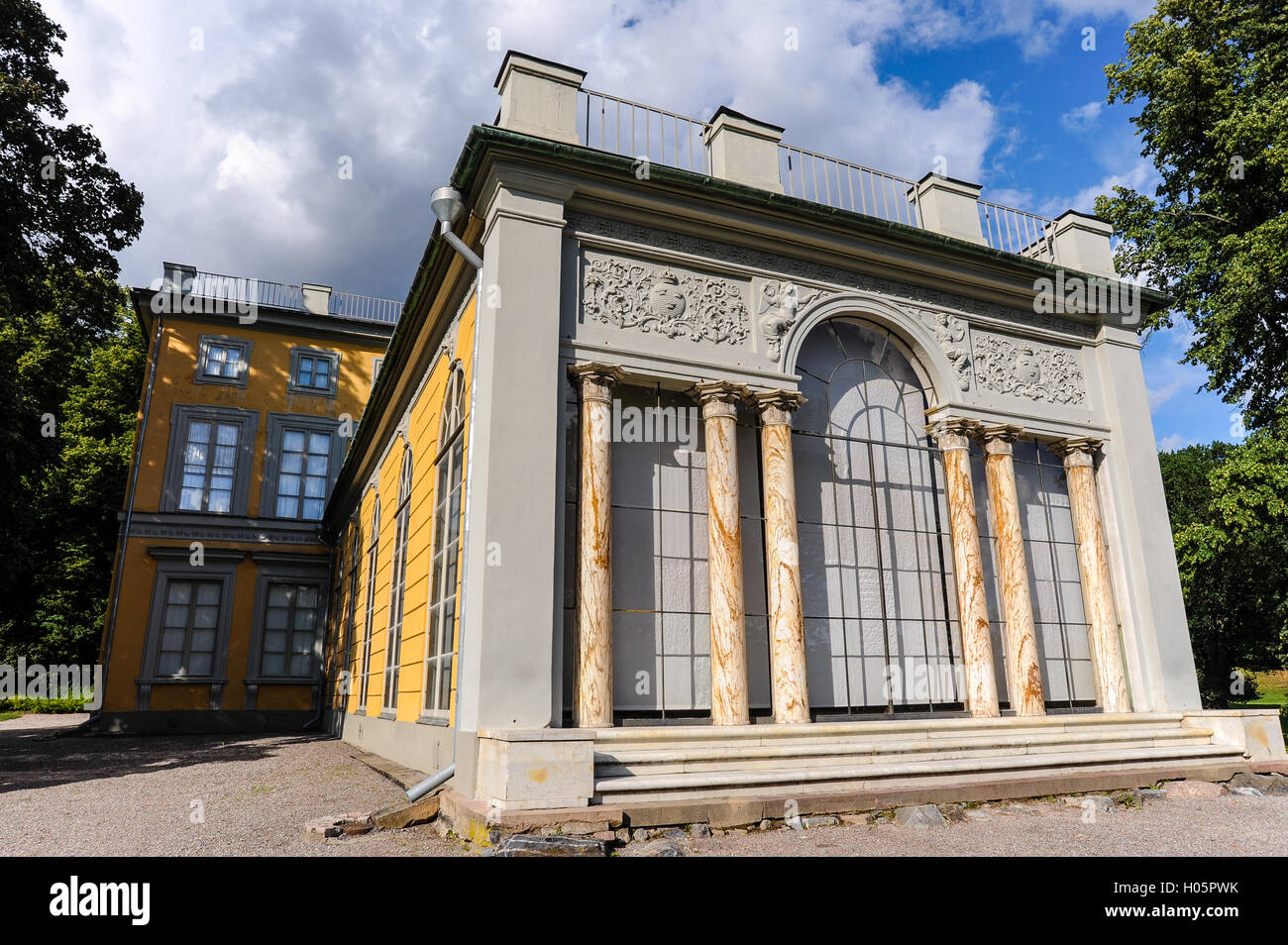 Sweden. Hagaparken ('Haga Park'), or simply Haga in Solna just north of Stockholm. King Gustav III's Pavilion Stock Photo