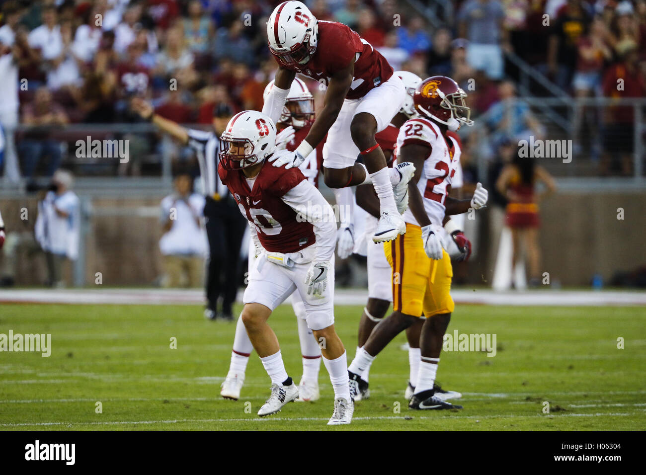 Palo Alto, California, USA. 17th Sep, 2016. Stanford safety Zack ...