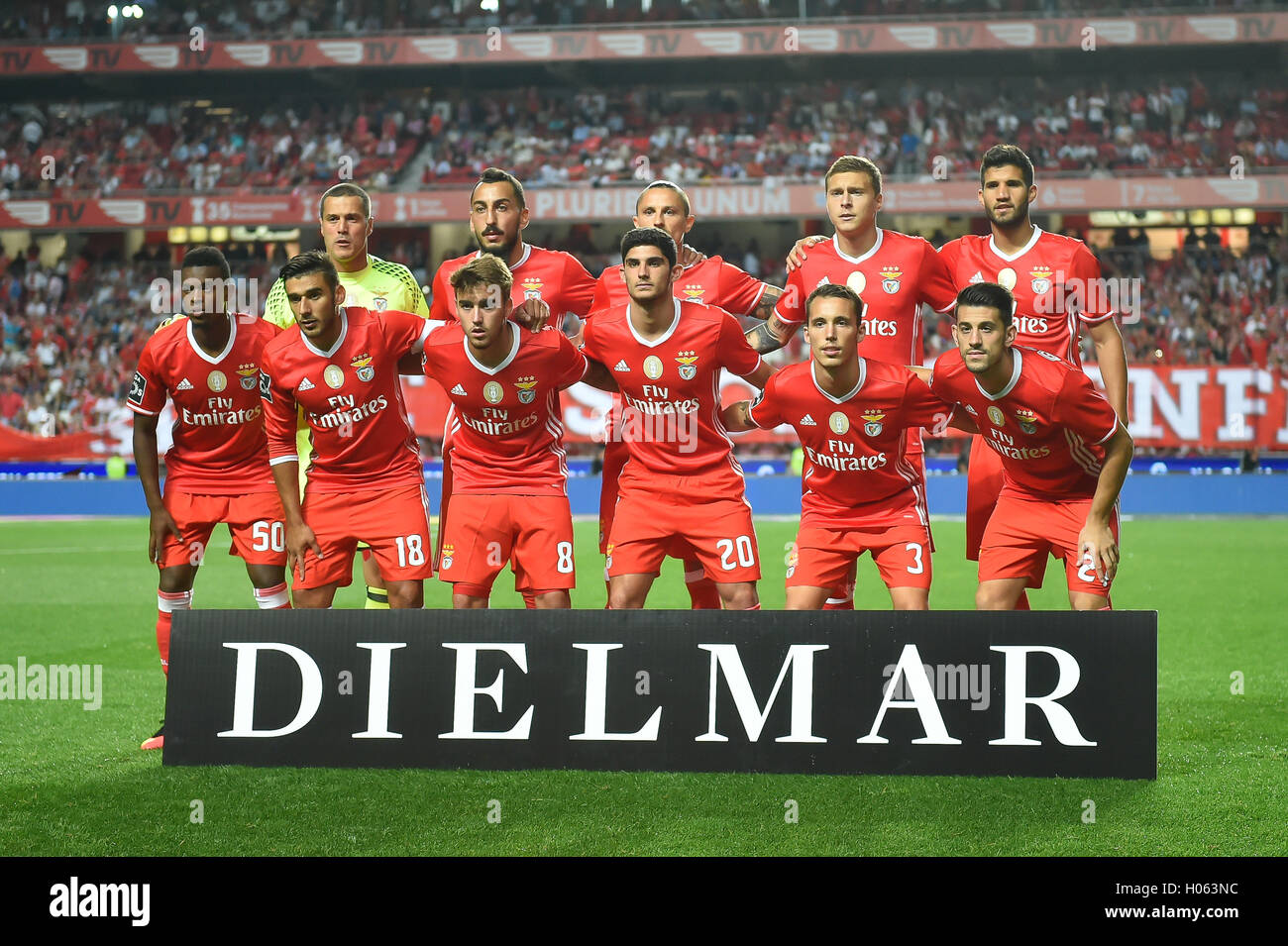 Portugal, Lisbon,Sep. 19,2016 -  PORTUGUESE FOOTBALL -  Benfica team in action during Portuguese First League match between Benfica and Braga at Luz Stadium, in Lisbon, Portugal. Photo: Bruno de Carvalho/Alamy Live News Stock Photo
