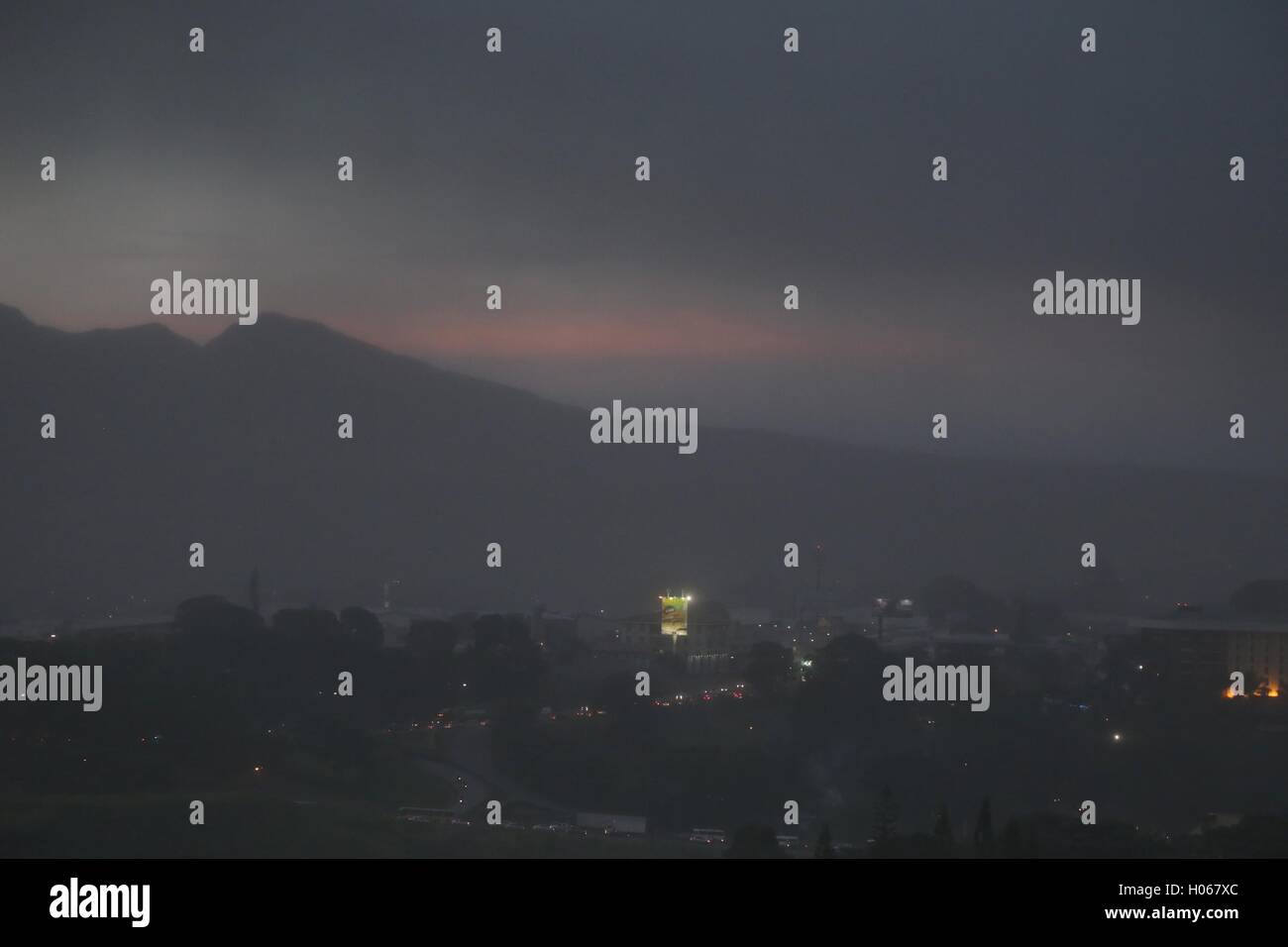 San Jose, Costa Rica. 19th Sep, 2016. The city of San Jose is shrouded