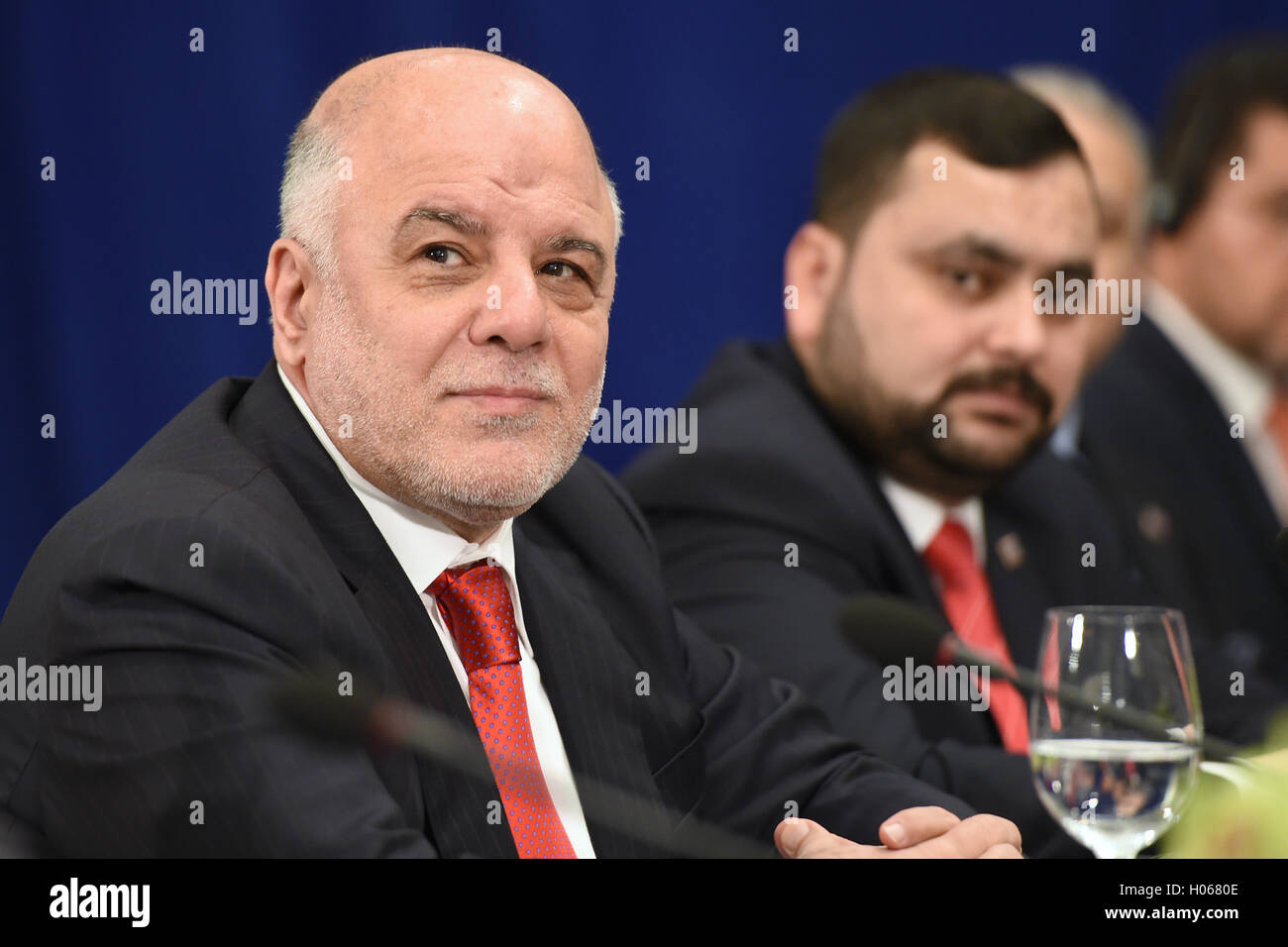 New York, NY. 19th Sep, 2016. Prime Minister Haider al-Abadi of Iraq ...