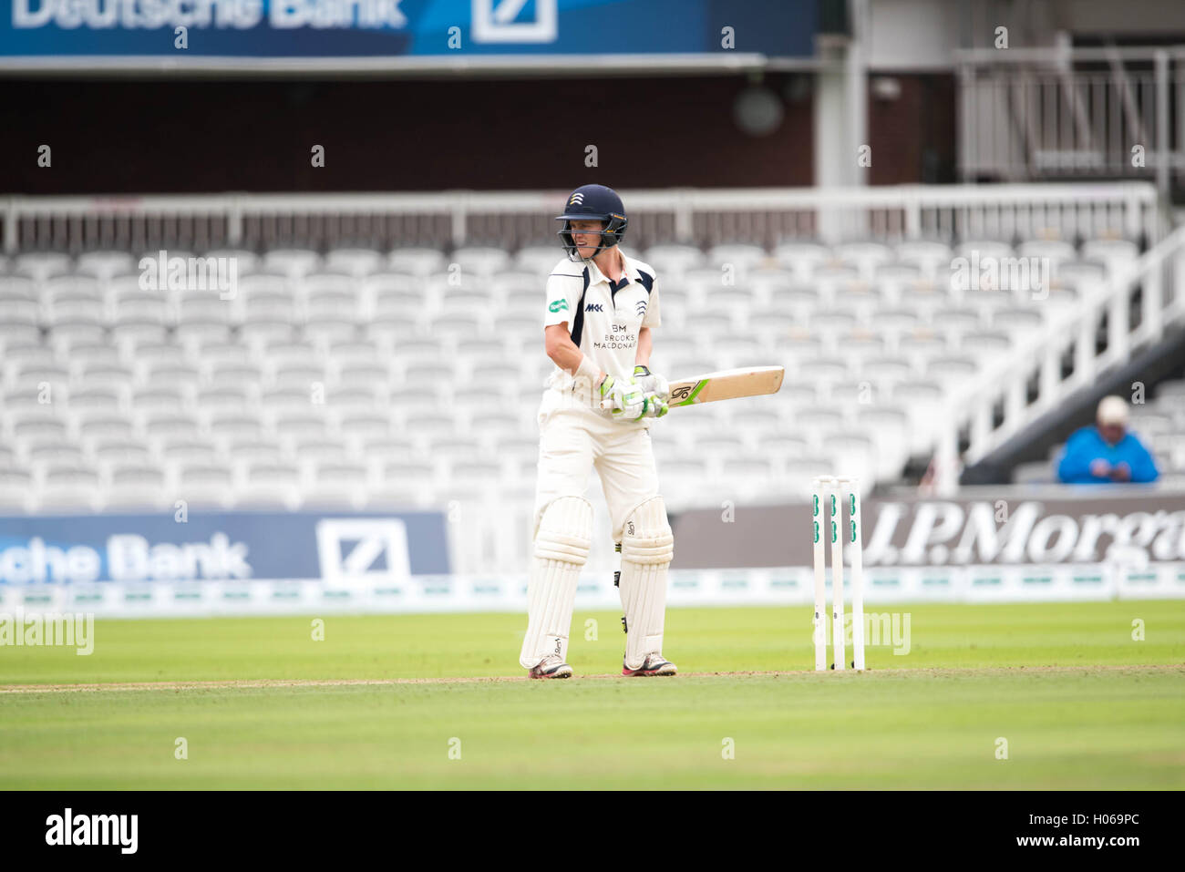 London, UK. 20th Sep, 2016. Nick Gubbins of Middlesex bats on day one of the Specsavers County Championship Division One match between Middlesex and Yorkshire at Lords on September 20, 2016 in London, England. Credit:  Michael Jamison/Alamy Live News Stock Photo