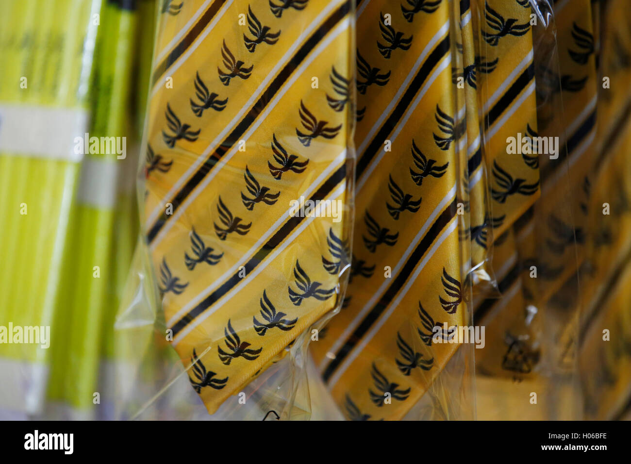 Brighton, UK 20th Sep, 2016 Liberal Democrat logo ties  are on sale at  the Liberal Democrats Autumn Conference at Brighton, UK, Tuesday September 20, 2016. Credit:  Luke MacGregor/Alamy Live News Stock Photo