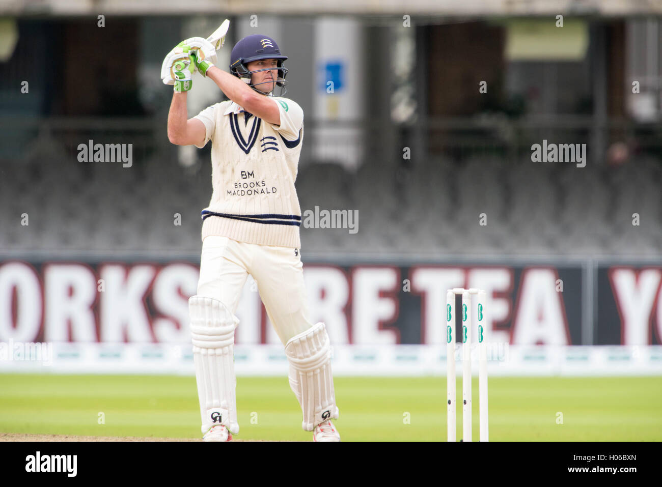 London, UK. 20th Sep, 2016. James Franklin of Middlesex bats on day one of the Specsavers County Championship Division One match between Middlesex and Yorkshire at Lords on September 20, 2016 in London, England. Credit:  Michael Jamison/Alamy Live News Stock Photo