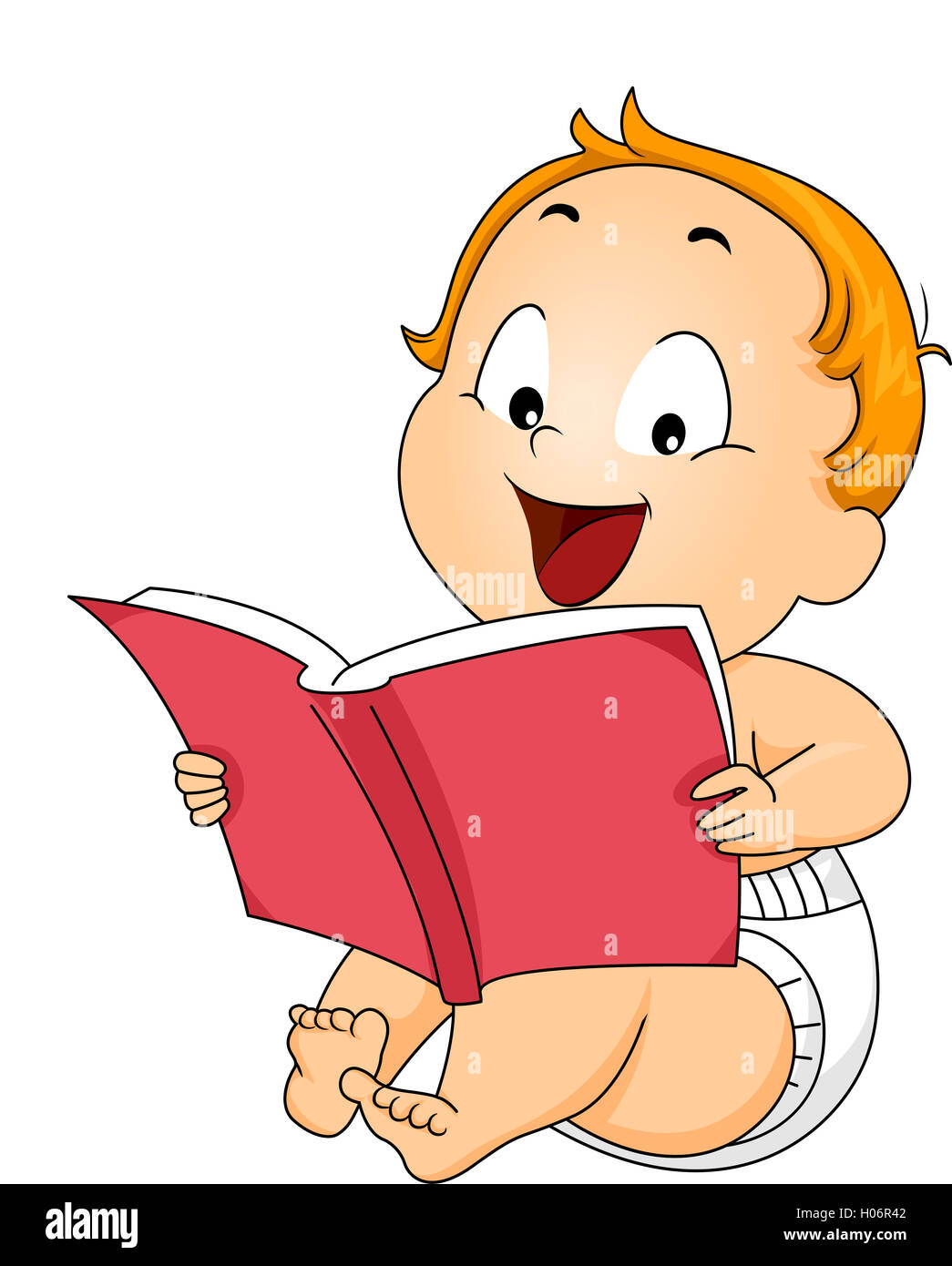 Book reading cartoon hi-res stock photography and images - Alamy