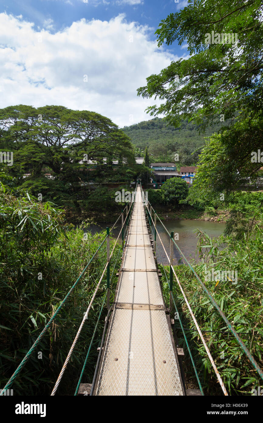 A suspension bridge in Kerala, India, Asia Stock Photo Alamy