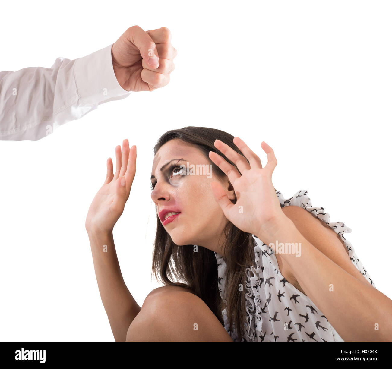 Violence against women Stock Photo