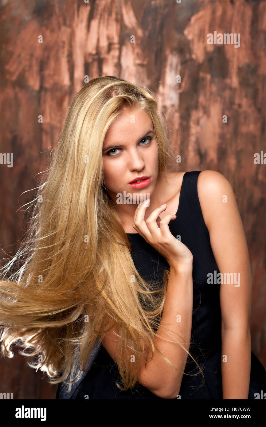 Portrait of beautiful blonde woman Stock Photo Alamy