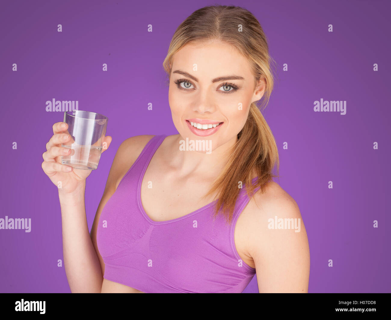 woman drinking water Stock Photo Alamy