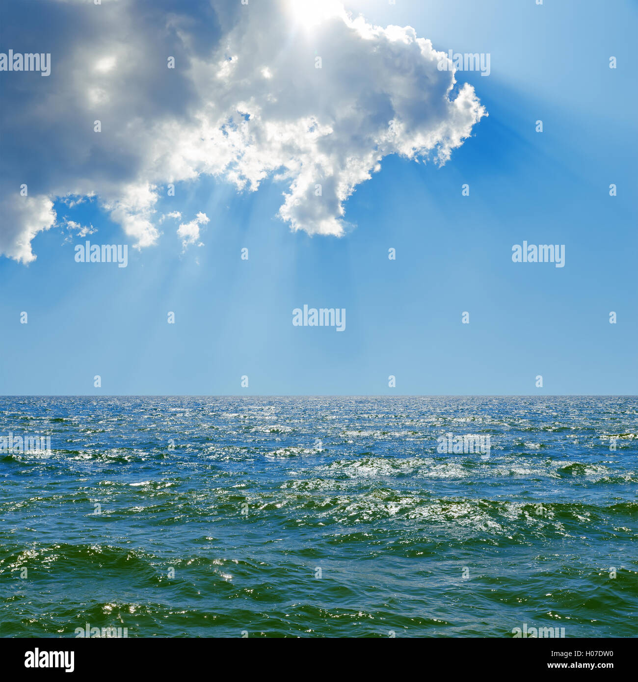 cloud in blue sky over sea Stock Photo - Alamy