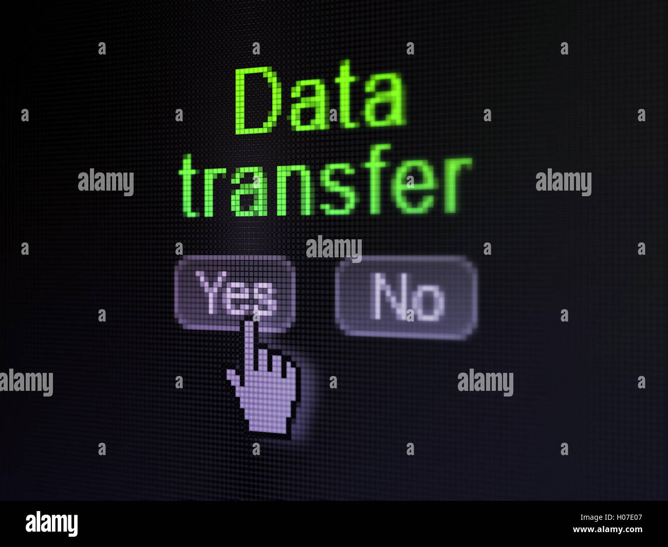 Data concept: Data Transfer on digital computer screen Stock Photo - Alamy
