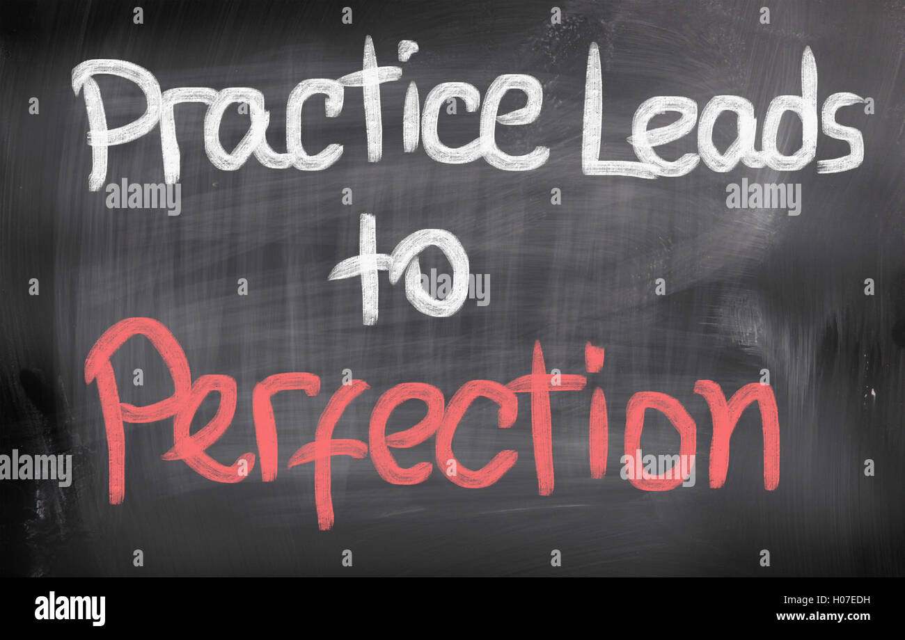 Practice Leads To Perfection Concept Stock Photo