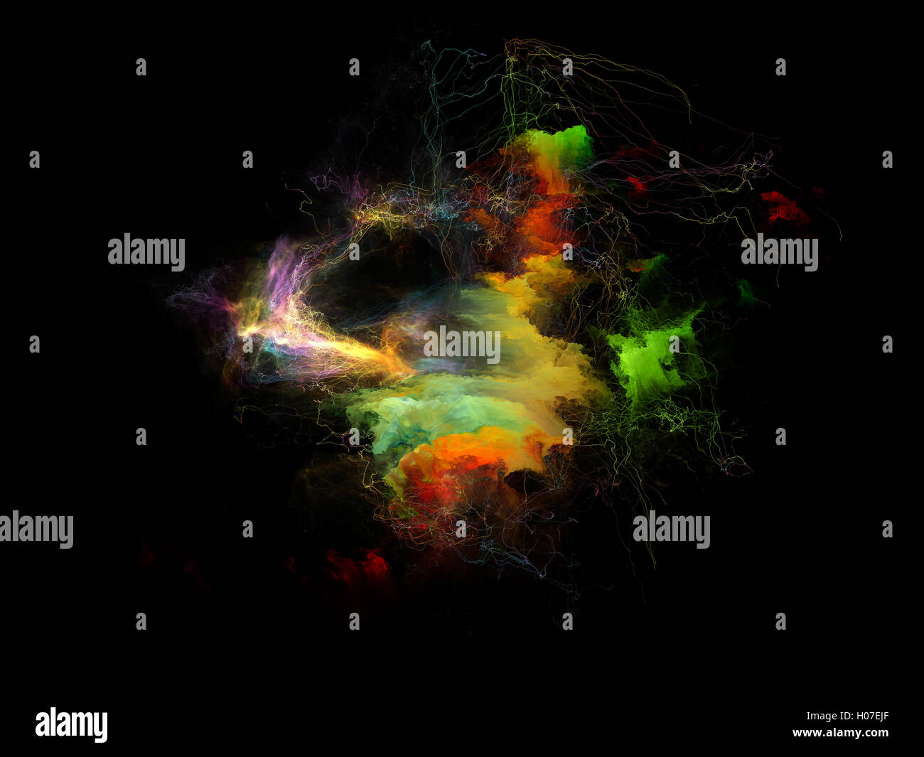 Visualization of Fractal Nebula Stock Photo
