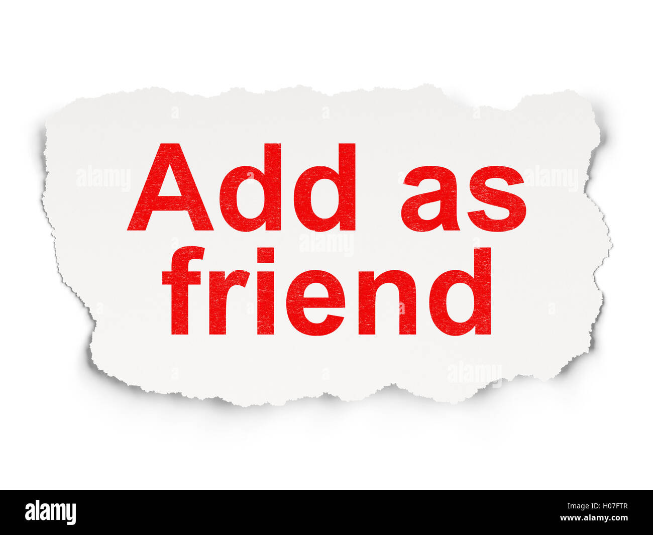 Social media concept: Add as Friend on Paper background Stock Photo - Alamy
