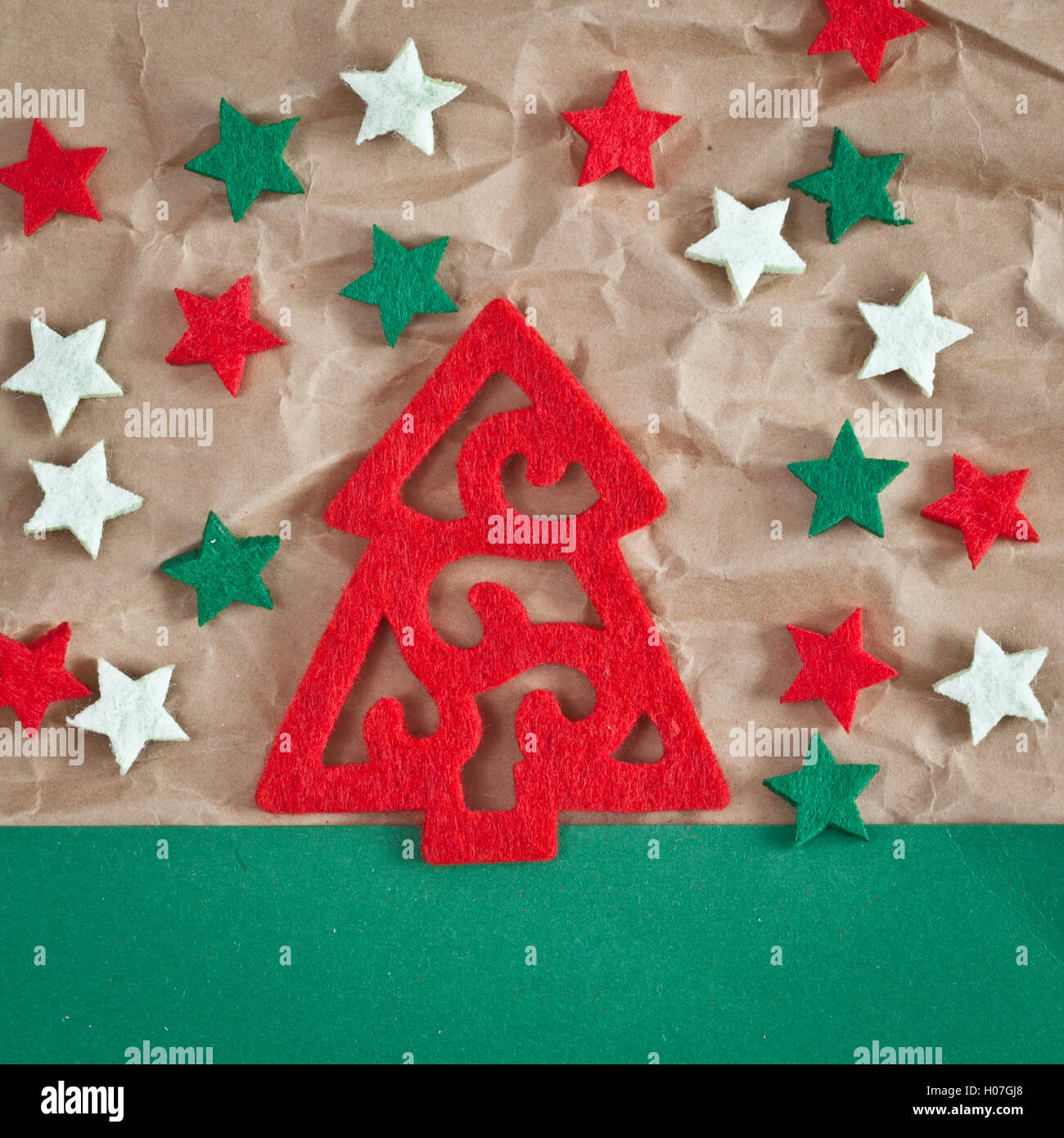 Red christmas tree on paper Stock Photo - Alamy