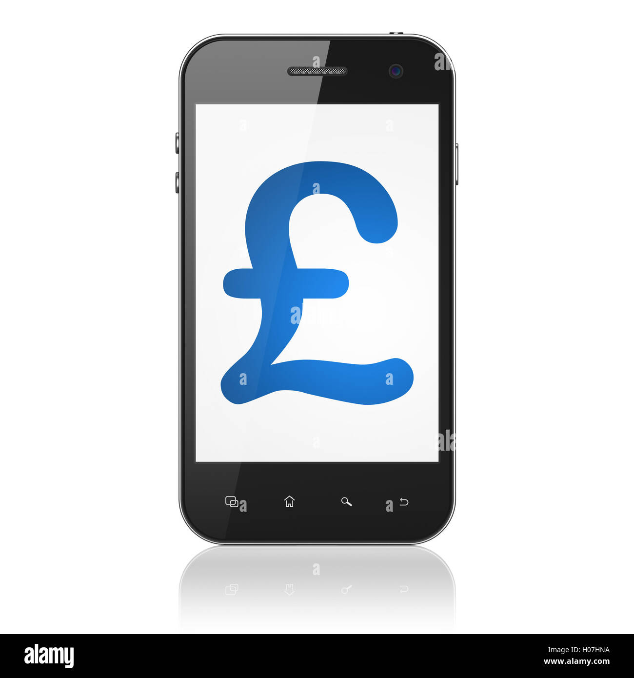 Currency concept Pound on smartphone Stock Photo Alamy
