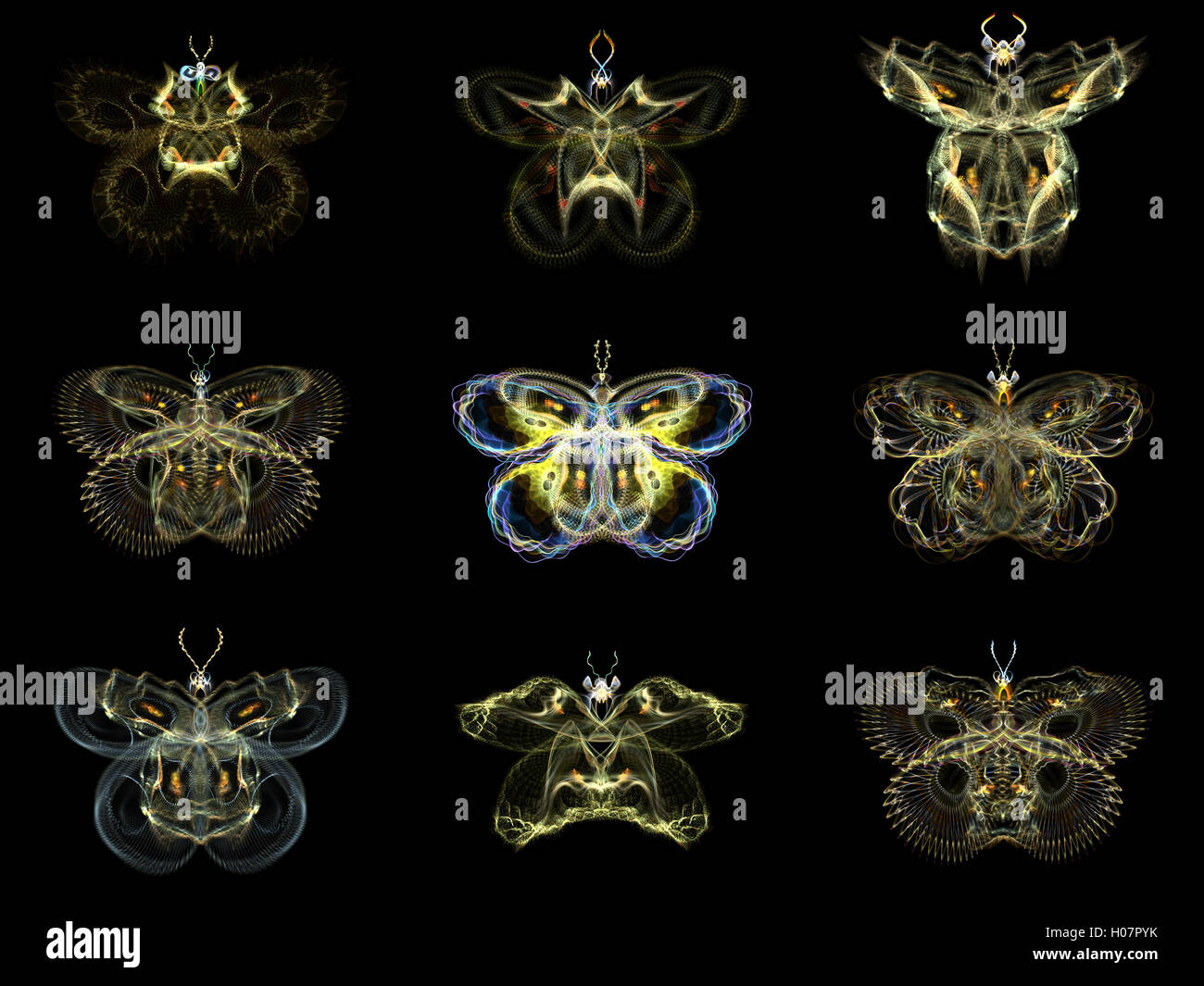 Digital Insect Virtual Butterfly Delicate artwork hi-res stock photography and images - Alamy