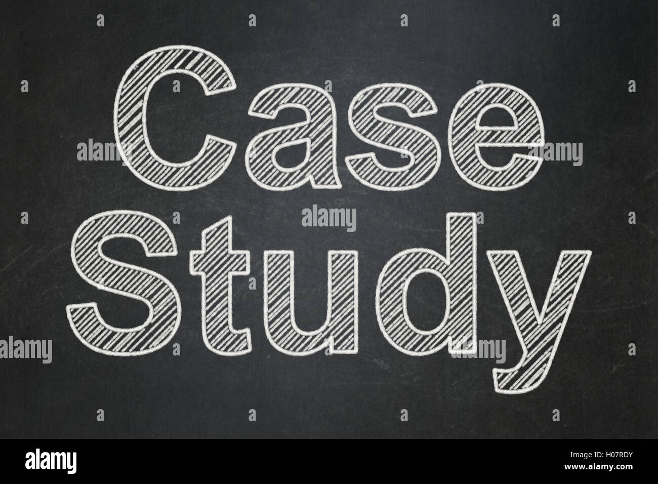 Education concept: Case Study on chalkboard background Stock Photo